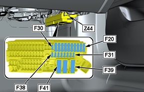 BMW 4 G22-G23-G26 (2020-2023) - schematy bezpieczników i przekaźników