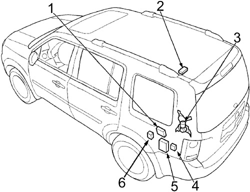 Honda Pilot II (2009-2015) - schematy bezpieczników i przekaźników
