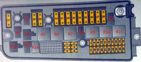 Opel Vectra C (2002-2008) - schematy bezpieczników i przekaźników