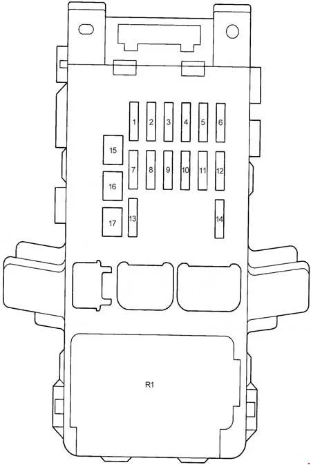 Toyota Avensis (1997-2002) - schematy bezpieczników i przekaźników