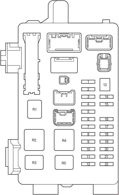 Toyota Avensis T250 (2003-2009) - schematy bezpieczników i przekaźników