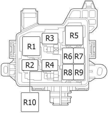 Toyota Aygo AB40 (2014-2022) - schematy bezpieczników i przekaźników