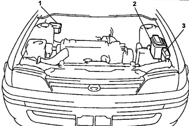 Toyota Corolla E100 (1991-1999) - schematy bezpieczników i przekaźników