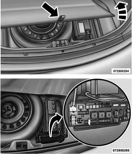 Dodge Challenger III (2023) - schematy bezpieczników i przekaźników