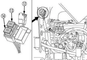 Kubota M7040 - schematy bezpieczników i przekaźników