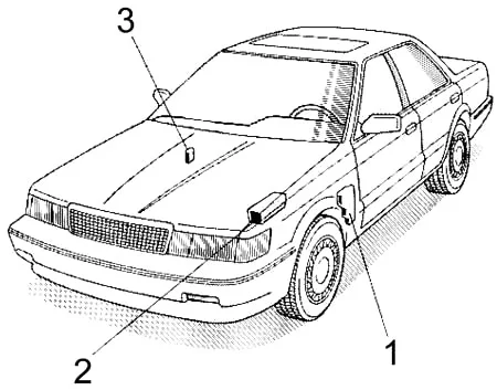 Lexus ES 250 (VZV21) (1989-1991) - schematy bezpieczników i przekaźników