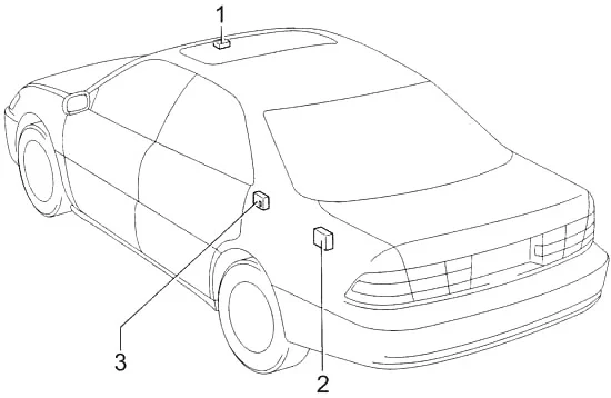 Lexus ES 300 (XV20) (1996-2001) - schematy bezpieczników i przekaźników