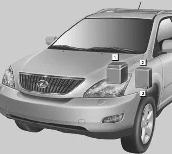 Lexus RX 330 (XU30) (2004-2006) - schematy bezpieczników i przekaźników