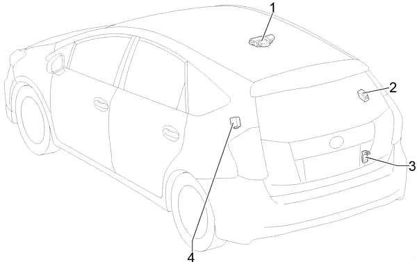 Toyota Prius V, Prius+ (2011-2018) - schematy bezpieczników i przekaźników
