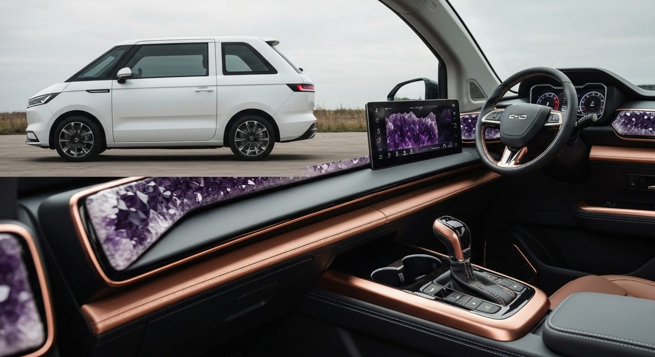 Elektryczny BYD Denza Z9 GT sprzedany za 700 tys. euro. Ma wnętrze z ametystów i złota