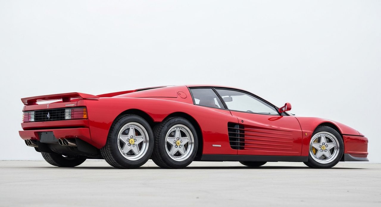 Sześciokołowe Ferrari z silnikiem Corvette Z06. Unikalny projekt