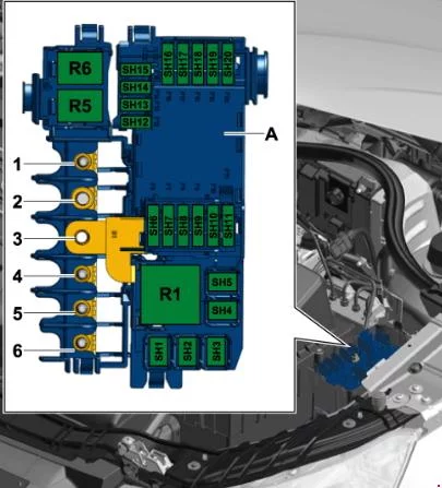 Audi A1 8X (2010-2018) - schematy bezpieczników i przekaźników