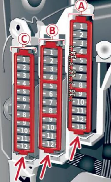 Audi A7 i S7 4G8 (2014-2015) - schematy bezpieczników i przekaźników