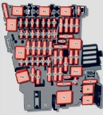 Audi TT FV8S (2015-2020) - schematy bezpieczników i przekaźników