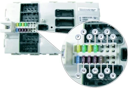 BMW 1 (F20-F21) (2011-2019) - schematy bezpieczników i przekaźników