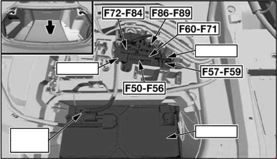 BMW 6 E63, E64 (2003-2010) - schematy bezpieczników i przekaźników