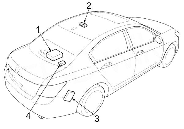 Honda Accord VIII (2008-2012) - schematy bezpieczników i przekaźników