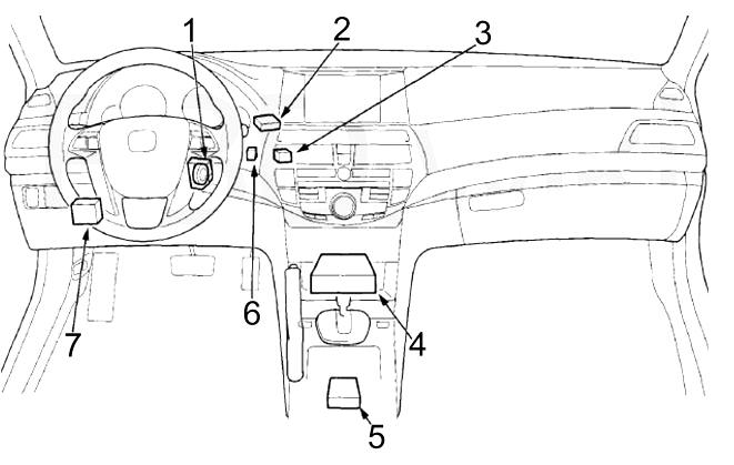 Honda Accord VIII (2008-2012) - schematy bezpieczników i przekaźników