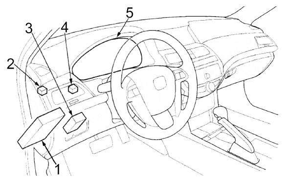 Honda Accord VIII (2008-2012) - schematy bezpieczników i przekaźników