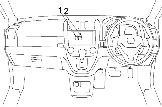 Honda CR-V III (2007-2009) - schematy bezpieczników i przekaźników