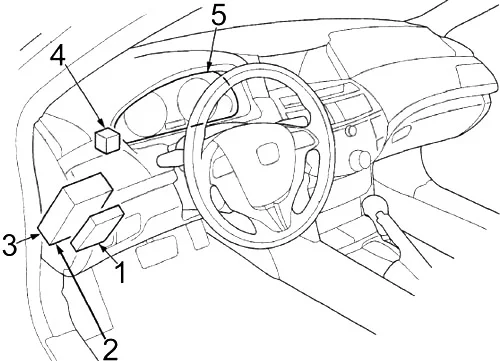 Honda Crosstour (2011-2015) - schematy bezpieczników i przekaźników