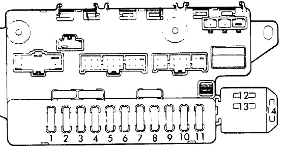 Honda Prelude III (1987-1991) - schematy bezpieczników i przekaźników