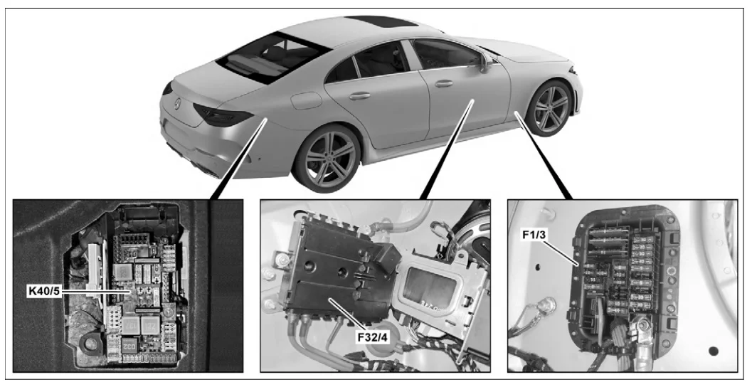 Mercedes-Benz CLS C257 (2019-2021) - schematy bezpieczników i przekaźników