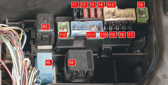 Nissan Qashqai i Qashqai+2 (J10, NJ10) (2007-2013) - schematy bezpieczników i przekaźników