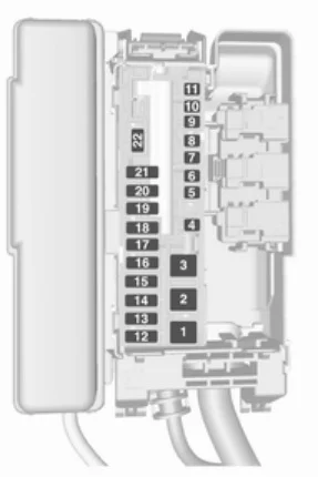 Opel Astra K (2016-2019) - schematy bezpieczników i przekaźników
