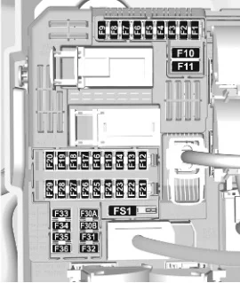 Opel Corsa F (2019-2020) - schematy bezpieczników i przekaźników