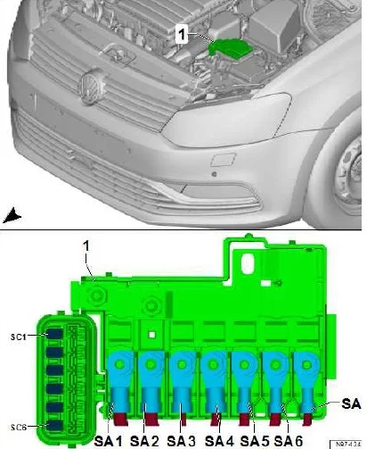 Volkswagen Polo V (2009-2017) - schematy bezpieczników i przekaźników