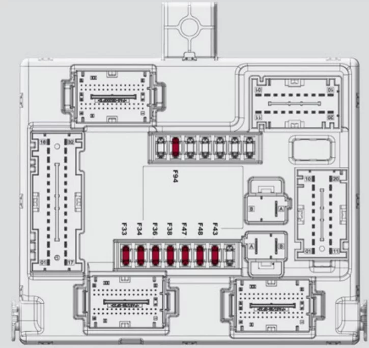 Alfa Romeo Giulia (2020-2023) - schematy bezpieczników i przekaźników