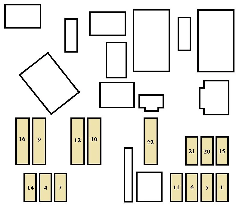 Peugeot 1007 (2004-2006) - schematy bezpieczników i przekaźników