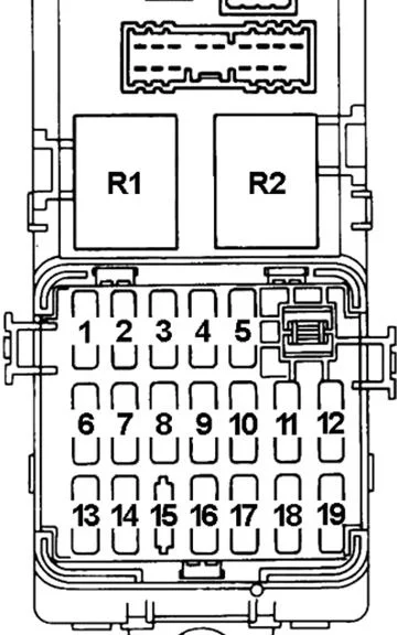 Mitsubishi Pajero II (1991-1999) - schematy bezpieczników i przekaźników