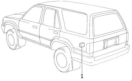 Toyota 4Runner (N120N130) (1989-1995) - schematy bezpieczników i przekaźników