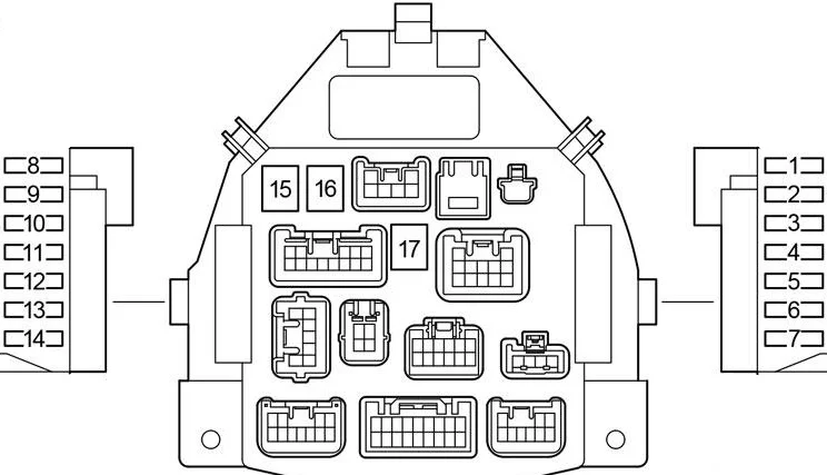 Toyota Aygo AB10 (2005-2014) - schematy bezpieczników i przekaźników