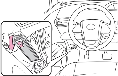 Toyota Prius (XW50) (2015-2022) - schematy bezpieczników i przekaźników
