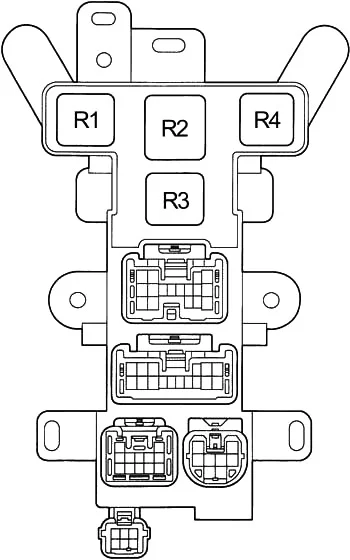 Toyota RAV4 (SXA1) (1994-1997) - schematy bezpieczników i przekaźników