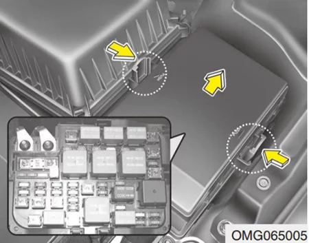 Kia Optima MG, Magentis (2007-2010) - schematy bezpieczników i przekaźników