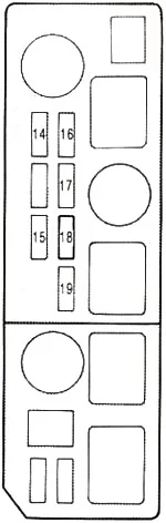 Lexus ES 250 (VZV21) (1989-1991) - schematy bezpieczników i przekaźników
