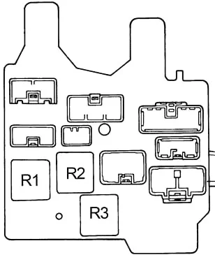 Lexus ES 300 (XV10) (1991-1996) - schematy bezpieczników i przekaźników
