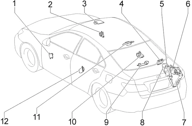 Lexus ES 350 (XV40) (2006-2012) - schematy bezpieczników i przekaźników