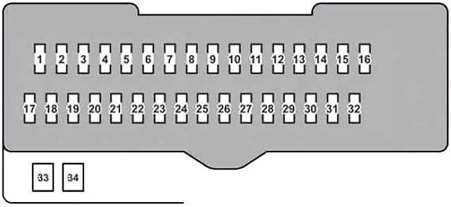 Lexus RX 350 (XU30) (2007-2009) - schematy bezpieczników i przekaźników