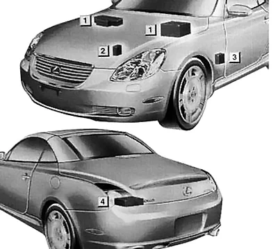 Lexus SC 430 (Z40) (2001-2010) - schematy bezpieczników i przekaźników