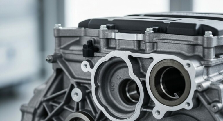 Silnik V6 Toyoty z bliska, z elementami mechanicznymi mogącymi ulec awarii.