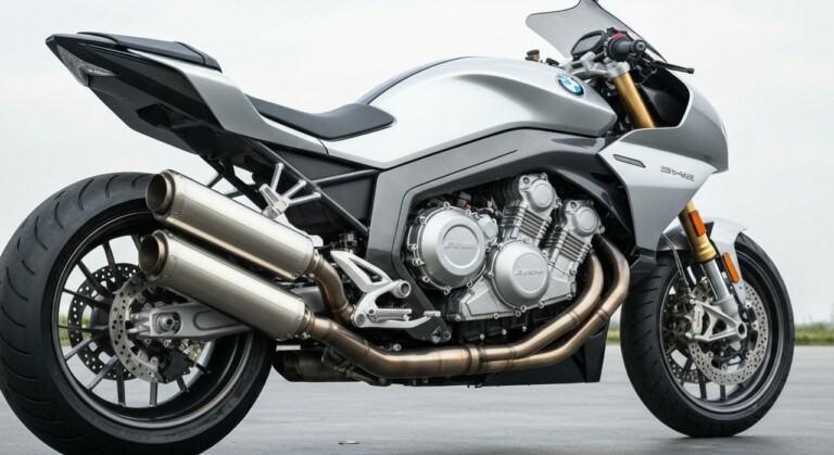 Motocykl koncepcyjny z sześciocylindrowym silnikiem i radykalnym wydechem przypominającym silniki odrzutowe statku kosmicznego.